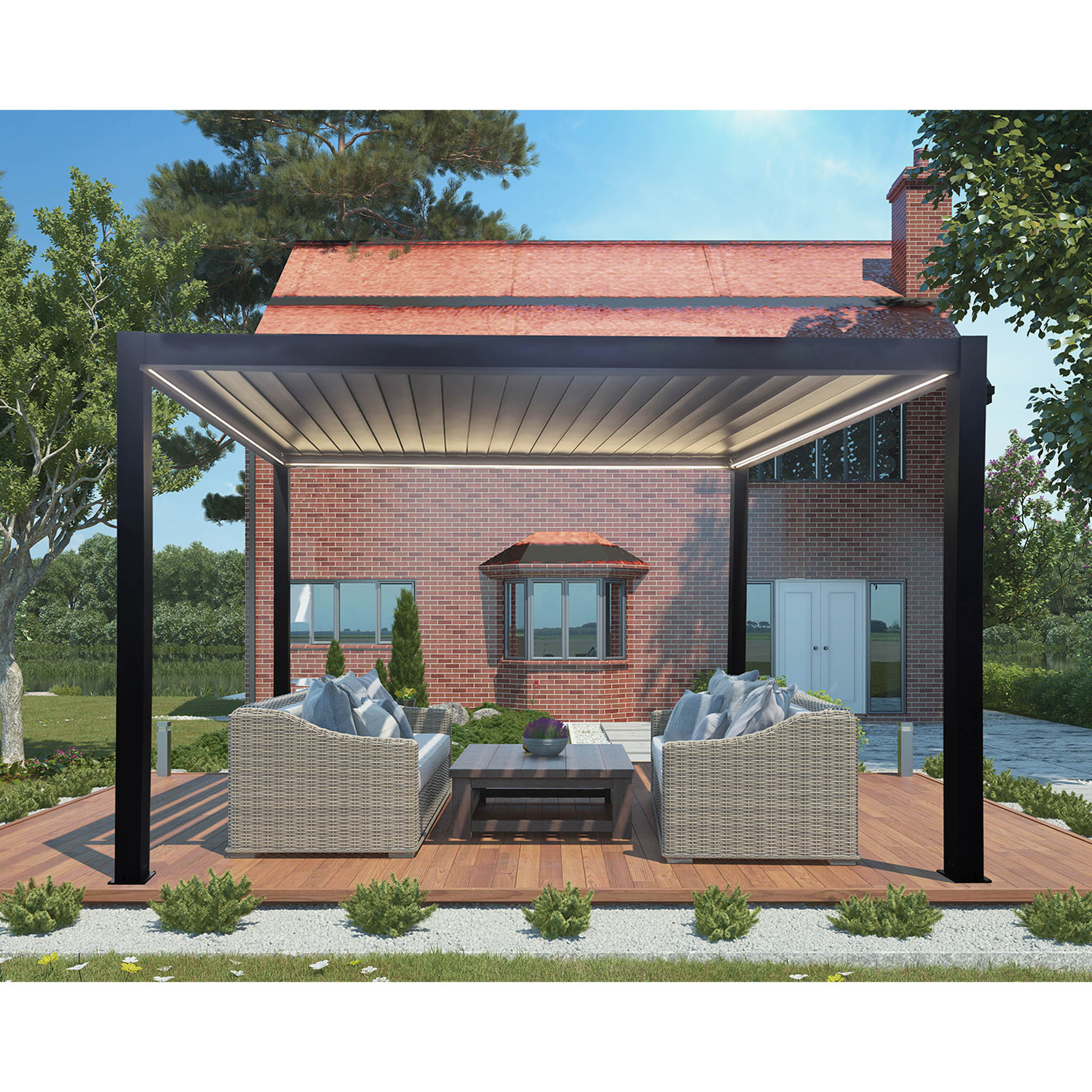 ARIA - pergola bioclimatica motorizzata con led