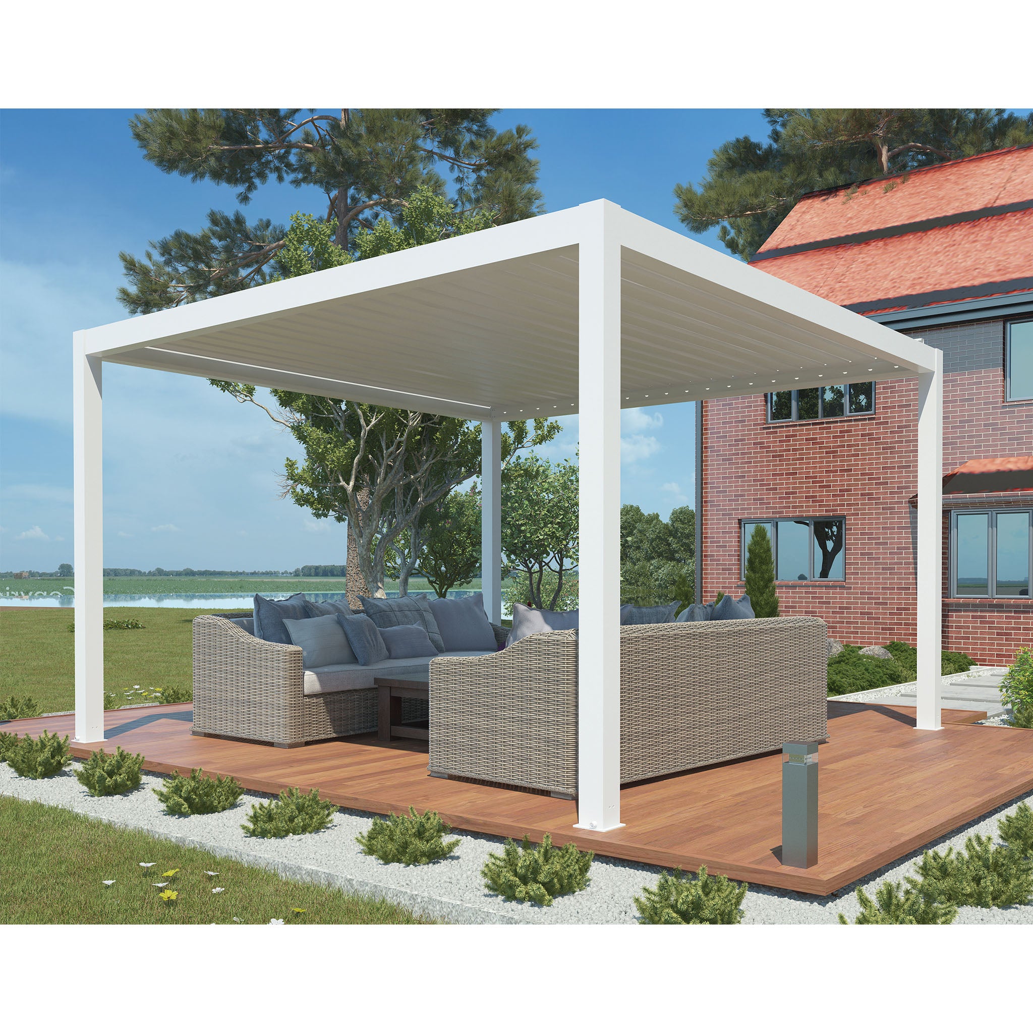 ARIA - pergola bioclimatica motorizzata con led