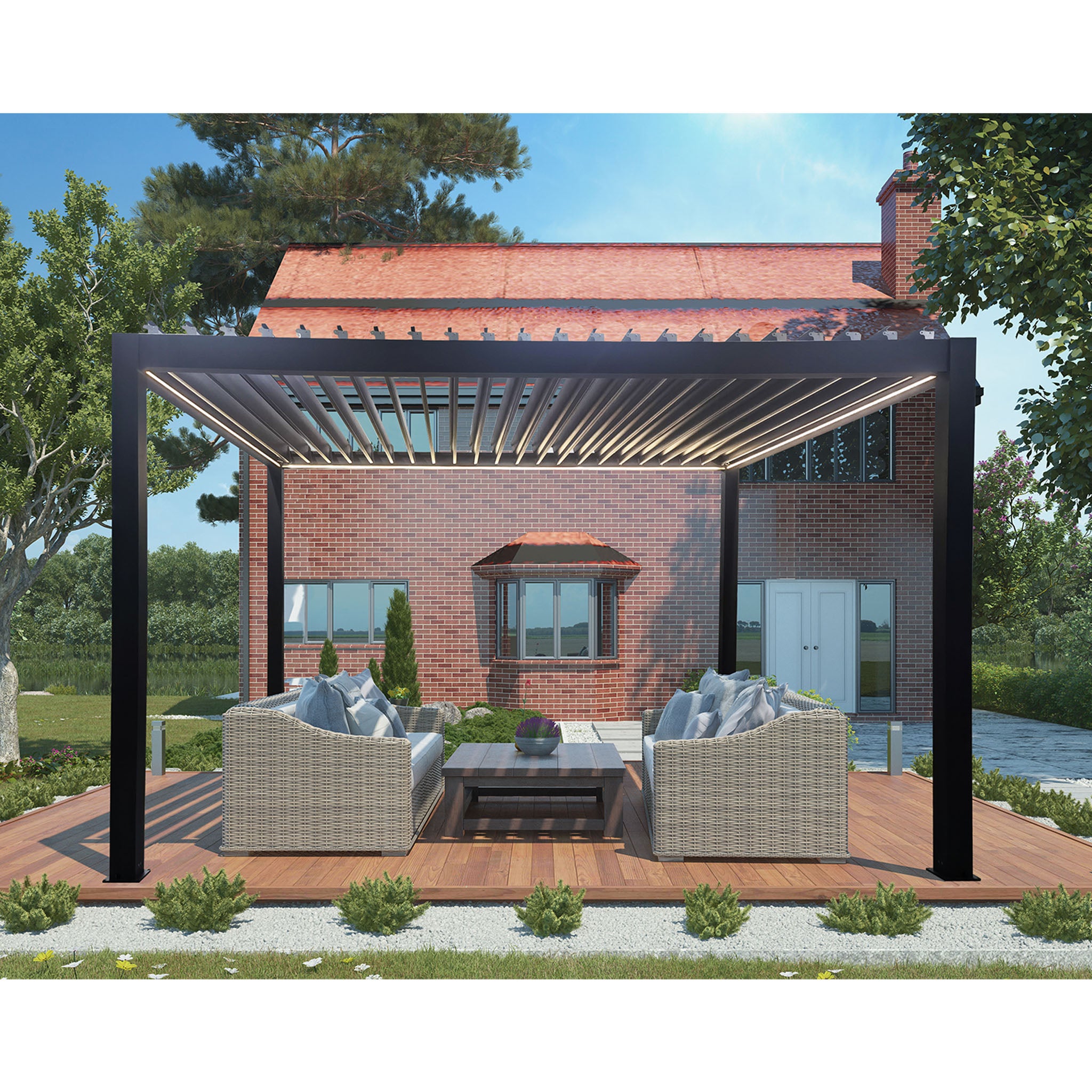 ARIA - pergola bioclimatica motorizzata con led